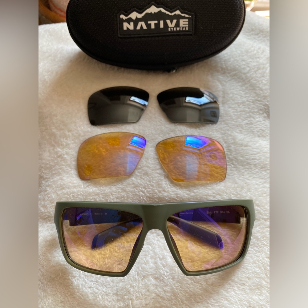 NATIVE Eyewear Polarized Sunglasses with 3 Lenses